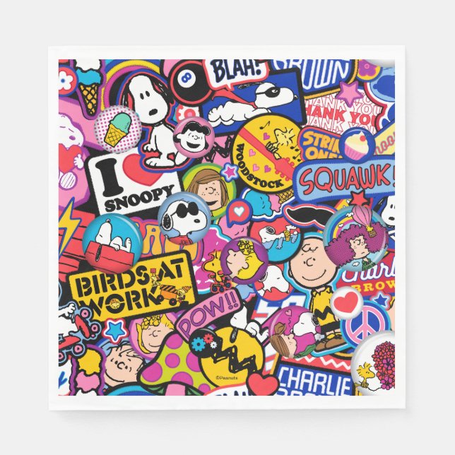 Peanuts | Mixtape Patch Pattern Napkin (Front)