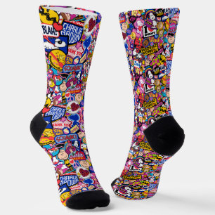 Peanuts   Mixtape Patch Pattern Socks