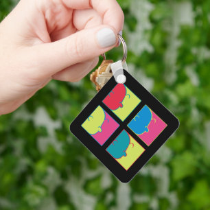 Peanuts   Modern Pop Art Charlie Brown Key Ring