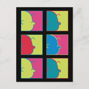 Peanuts   Modern Pop Art Charlie Brown Postcard