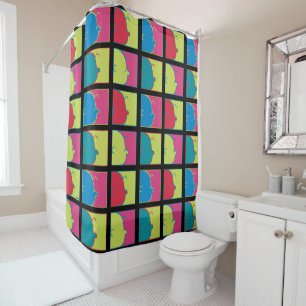 Peanuts   Modern Pop Art Charlie Brown Shower Curtain