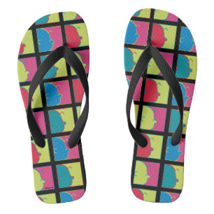 Peanuts   Modern Pop Art Charlie Brown Thongs