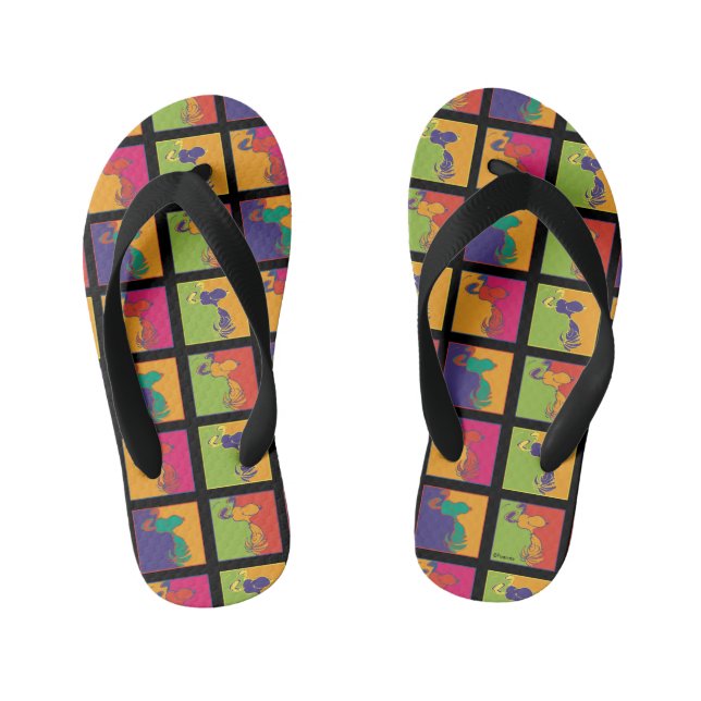 Peanuts | Modern Pop Art Snoopy Kid's Thongs (Footbed)