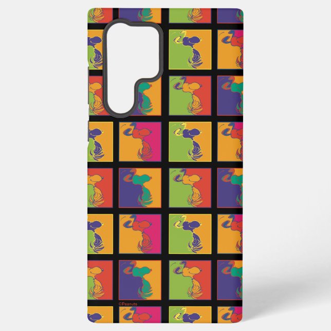 Peanuts | Modern Pop Art Snoopy Samsung Galaxy S22 Ultra Case (Back)