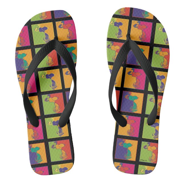 Peanuts | Modern Pop Art Snoopy Thongs (Footbed)