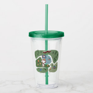 Peanuts   Nestled in the Mountains Campsite Acrylic Tumbler