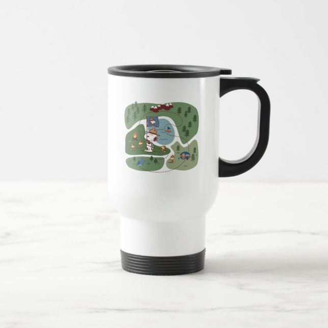 Peanuts | Nestled in the Mountains Campsite Travel Mug (Right)