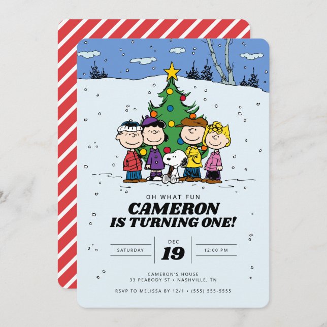 Peanuts | Oh What Fun it is to Be One  Invitation (Front/Back)