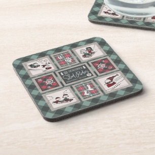 Peanuts   Old Fashioned Sleigh Rides Pattern Coaster