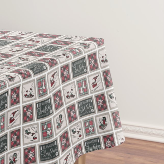 Peanuts | Old Fashioned Sleigh Rides Pattern Tablecloth (In Situ)