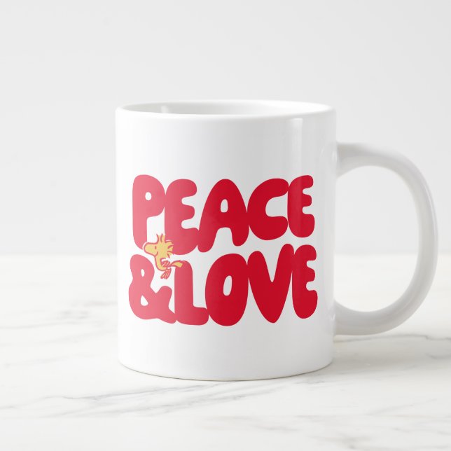 Peanuts | Peace & Love Woodstock Large Coffee Mug (Right)