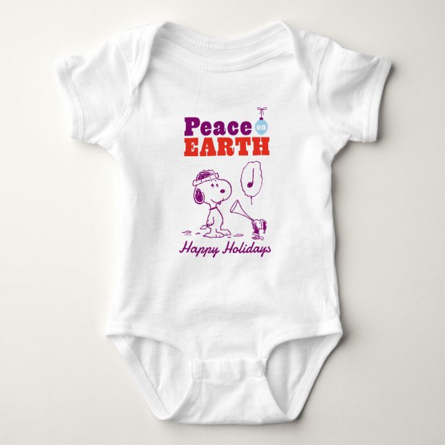 Peanuts | Peace on Earth Snoopy & Woodstock Baby Bodysuit (Front)
