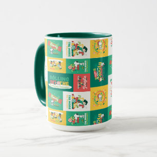Peanuts Peppermint Dreams   Holiday Pattern Mug