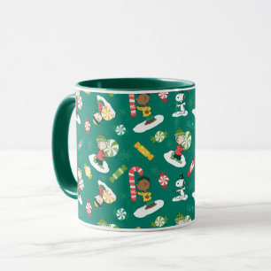 Peanuts Peppermint Dreams Holiday Pattern Mug
