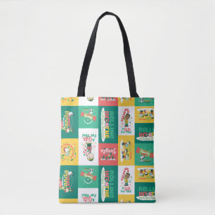 Peanuts Peppermint Dreams Holiday Pattern Tote Bag