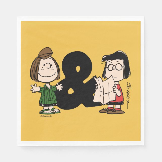 Peanuts | Peppermint Patty & Marcie Napkin (Front)