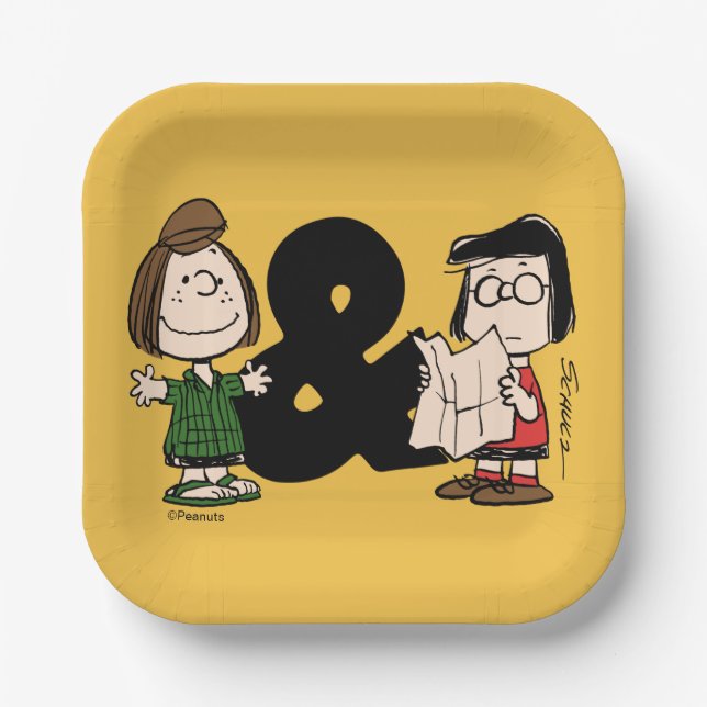 Peanuts | Peppermint Patty & Marcie Paper Plate (Front)