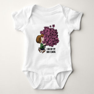 Peanuts   Peppermint Patty Pink Bouquet Baby Bodysuit