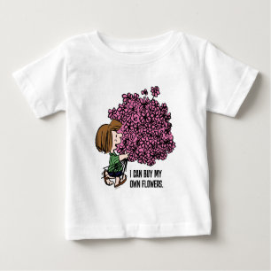 Peanuts Peppermint Patty Pink Bouquet Baby T-Shirt