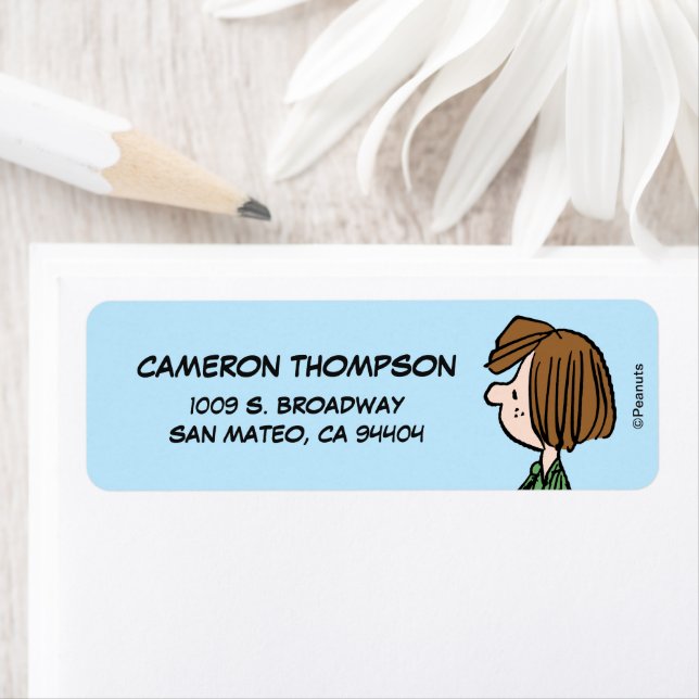 Peanuts | Peppermint Patty Return Address Label (Insitu)