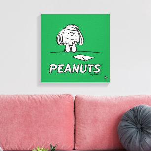 Peanuts Peppermint Patty Thoughts Canvas Print