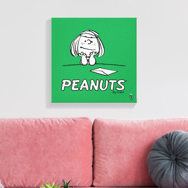 Peanuts | Peppermint Patty Thoughts Canvas Print (Insitu(LivingRoom))