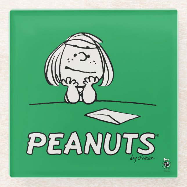 Peanuts | Peppermint Patty Thoughts Glass Coaster (Front)