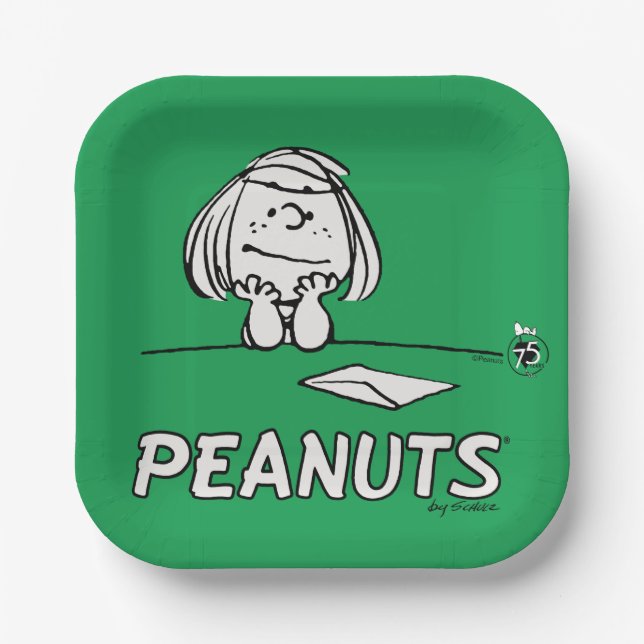 Peanuts | Peppermint Patty Thoughts Paper Plate (Front)