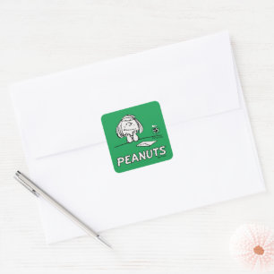 Peanuts   Peppermint Patty Thoughts Square Sticker