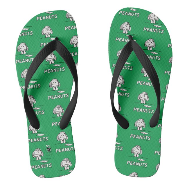 Peanuts | Peppermint Patty Thoughts Thongs (Footbed)