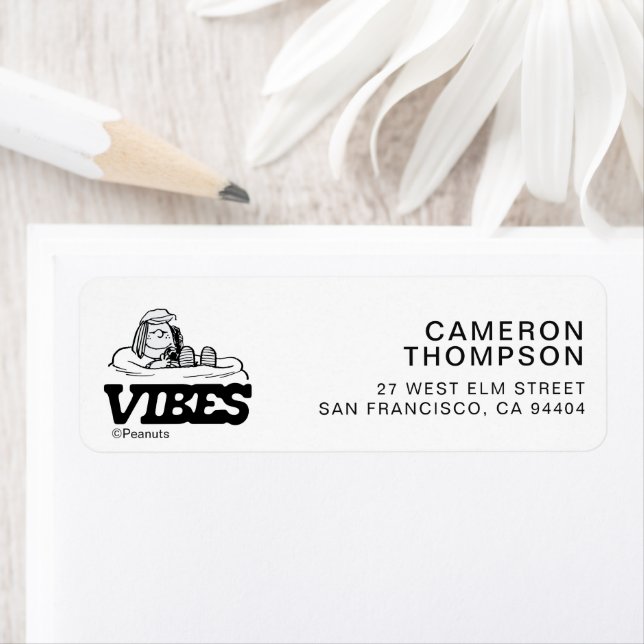 Peanuts | Peppermint Patty Vibes Return Address Label (Insitu)