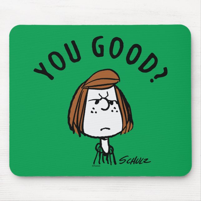 Peanuts | Peppermint Patty You Good? Mouse Pad (Front)