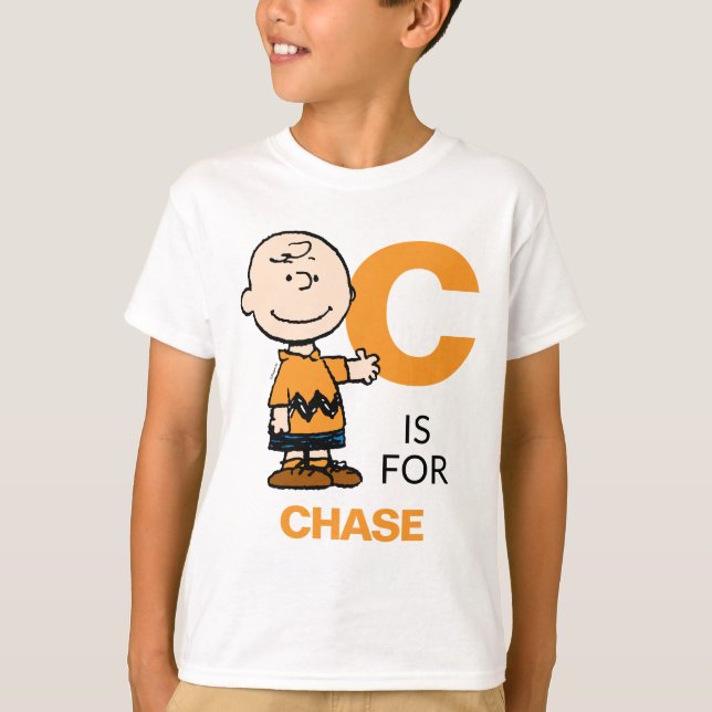 PEANUTS | Personalised Charlie Brown T-Shirt (Front)