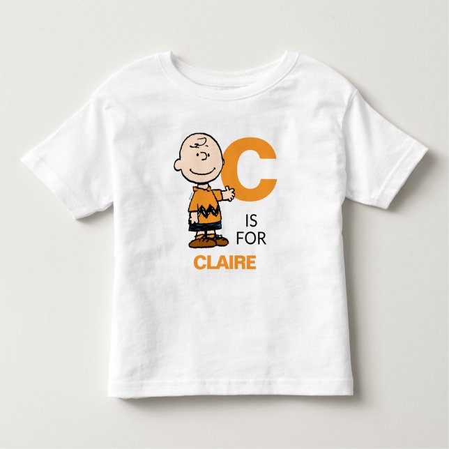 PEANUTS | Personalised Charlie Brown Toddler T-Shirt (Front)