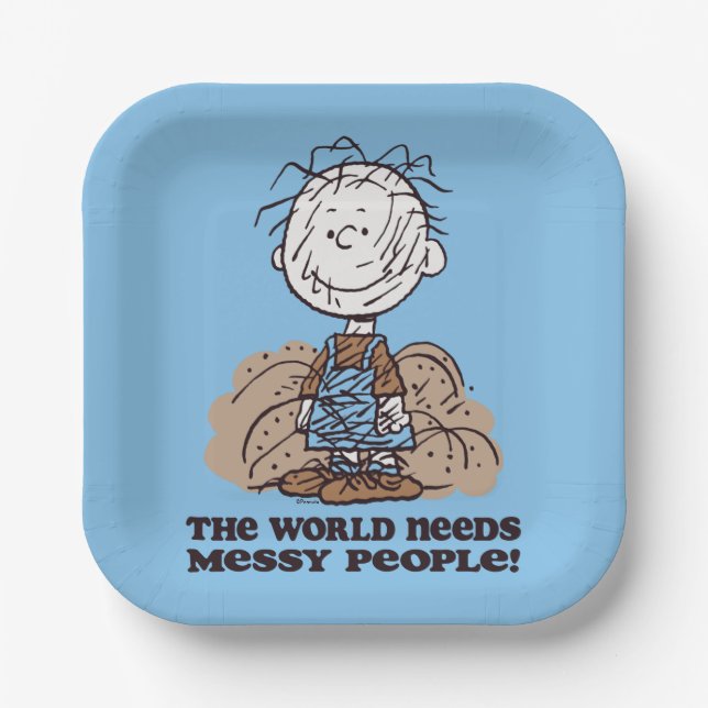 Peanuts | Pigpen The World Needs Messy People! Paper Plate (Front)