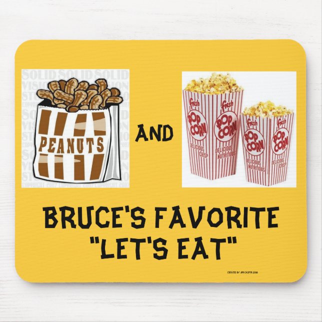 PEANUTS & POPCORN PAD MOUSE PAD (Front)