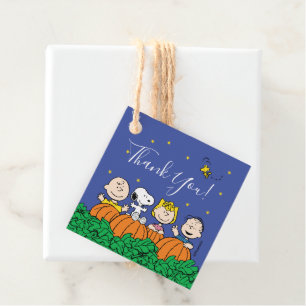 Peanuts Pumpkin Baby Shower - Thank You Favour Tags