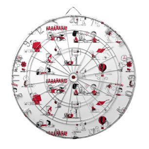 PEANUTS   Red & Black Pattern Dartboard