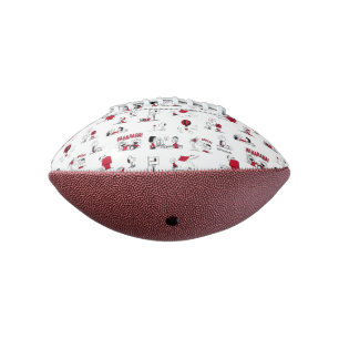 PEANUTS   Red & Black Pattern Football
