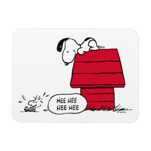 PEANUTS   Red & Black Pattern Magnet