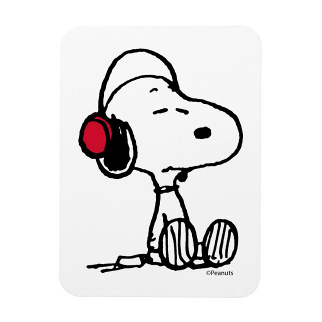 PEANUTS | Red & Black Pattern Magnet (Vertical)