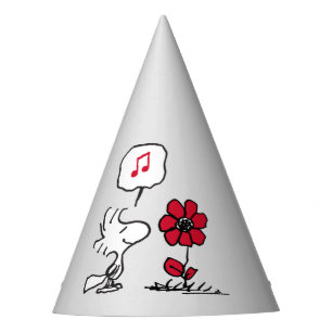 PEANUTS   Red & Black Pattern Party Hat