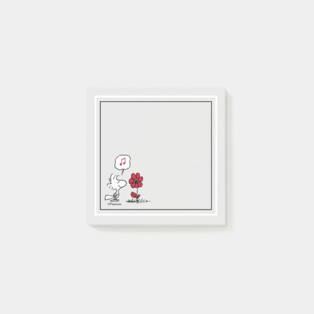 PEANUTS | Red & Black Pattern Post-it Notes (Front)