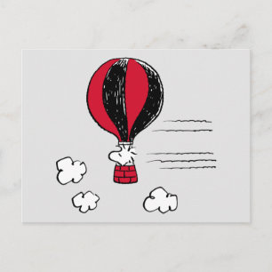 PEANUTS   Red & Black Pattern Postcard