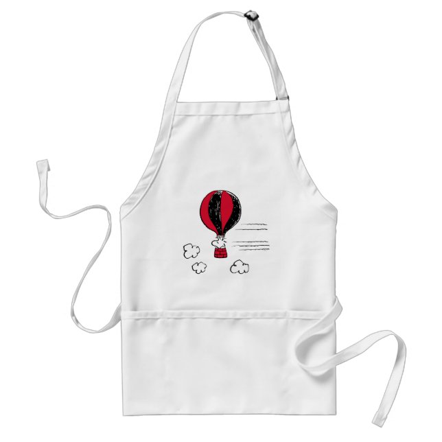 PEANUTS | Red & Black Pattern Standard Apron (Front)
