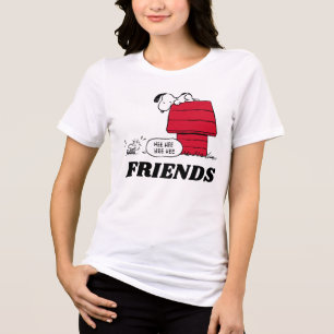 PEANUTS Red & Black Pattern Tri-Blend Shirt
