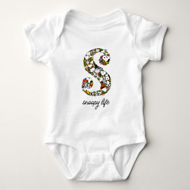 Peanuts | S is for Snoopy Baby Bodysuit (Front)