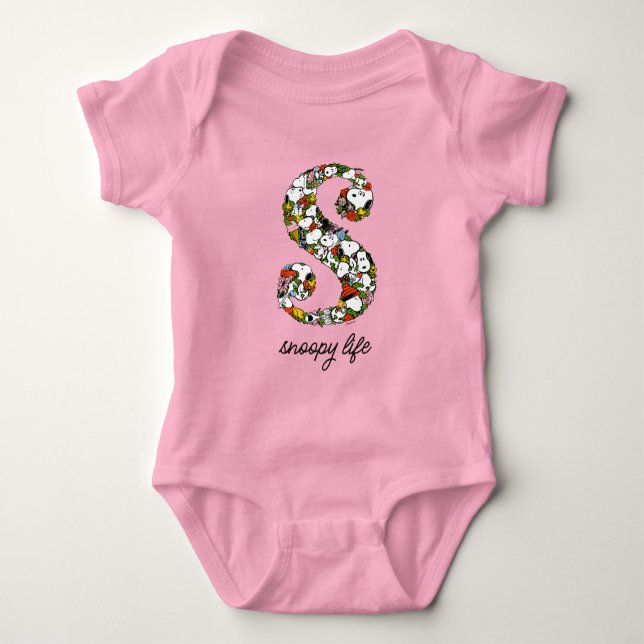 Peanuts | S is for Snoopy Baby Bodysuit (Front)