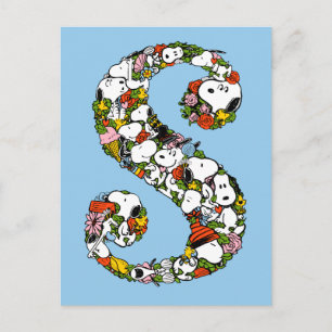 Peanuts   S is for Snoopy Postcard