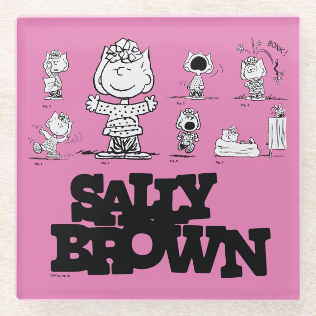 Peanuts | Sally Brown Glass Coaster (Front)